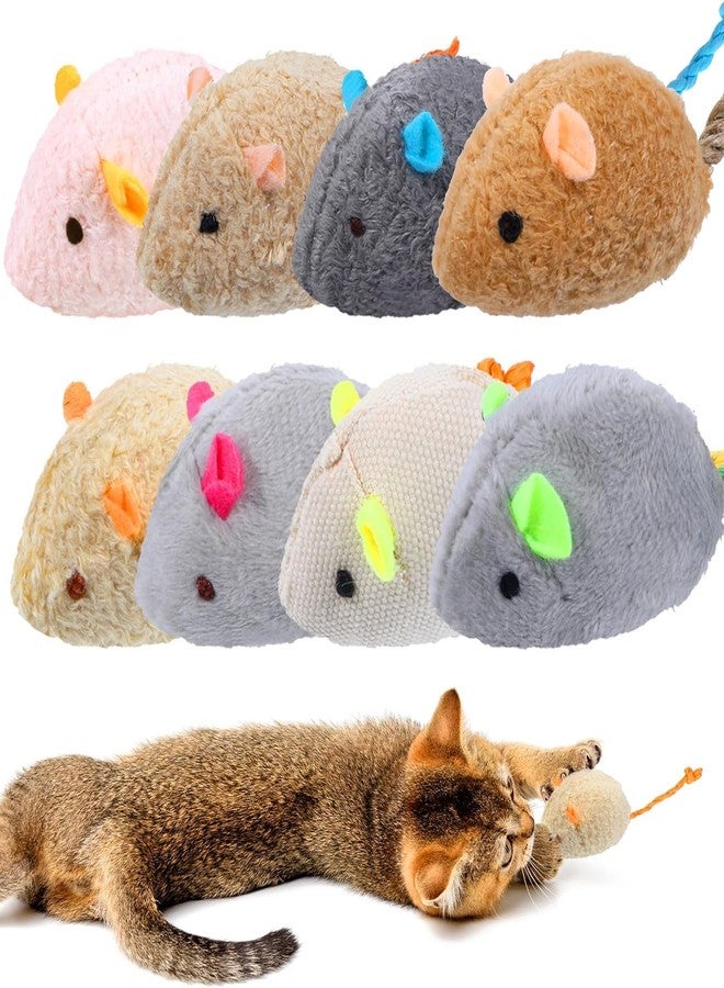 KsPups Mouse Toy - 8 Pieces Cats Mouse Plush Cat Toys Realistic Cute Kitten Mice Filled Polyfill Rat for Cat - Image 1